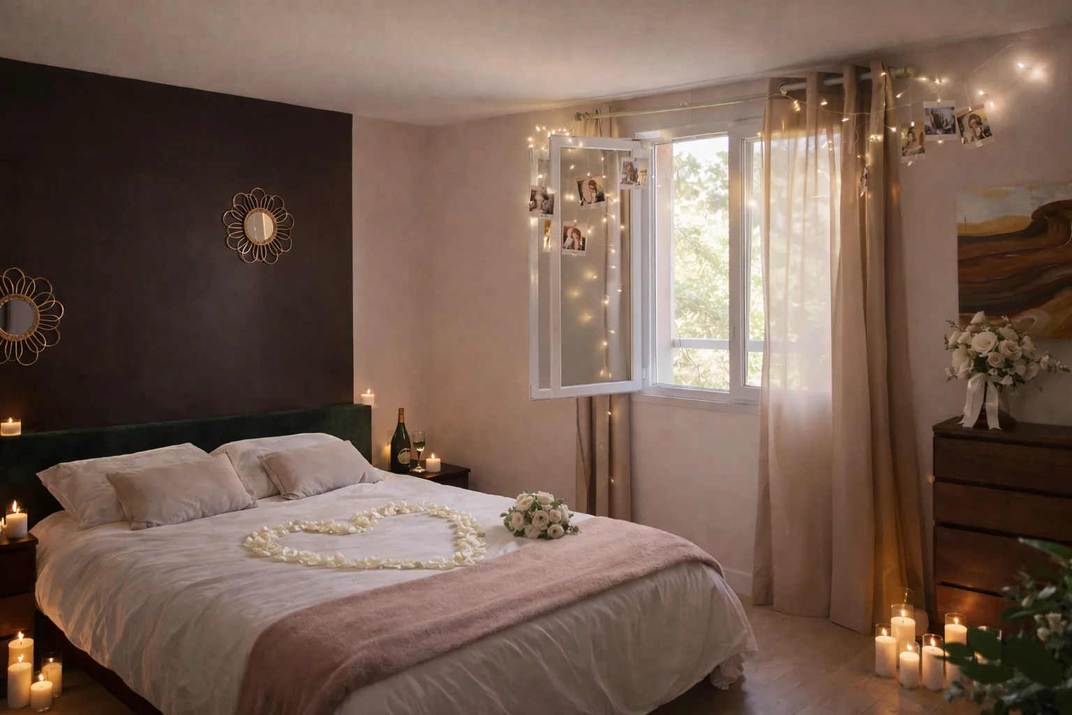 Hébergements et chambre des mariés au Domaine de la Noiseraie