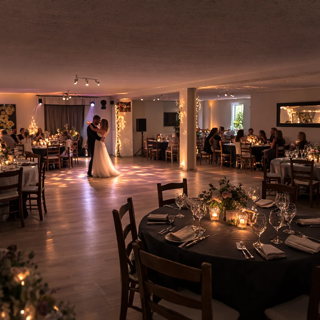 Piste de danse lors d'une soirée de mariage